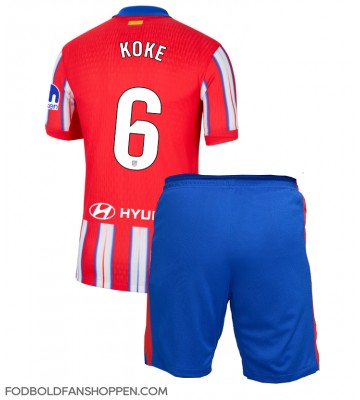 Atletico Madrid Koke #6 Hjemmebanetrøje Børn 2024-25 Kortærmet (+ Korte bukser)